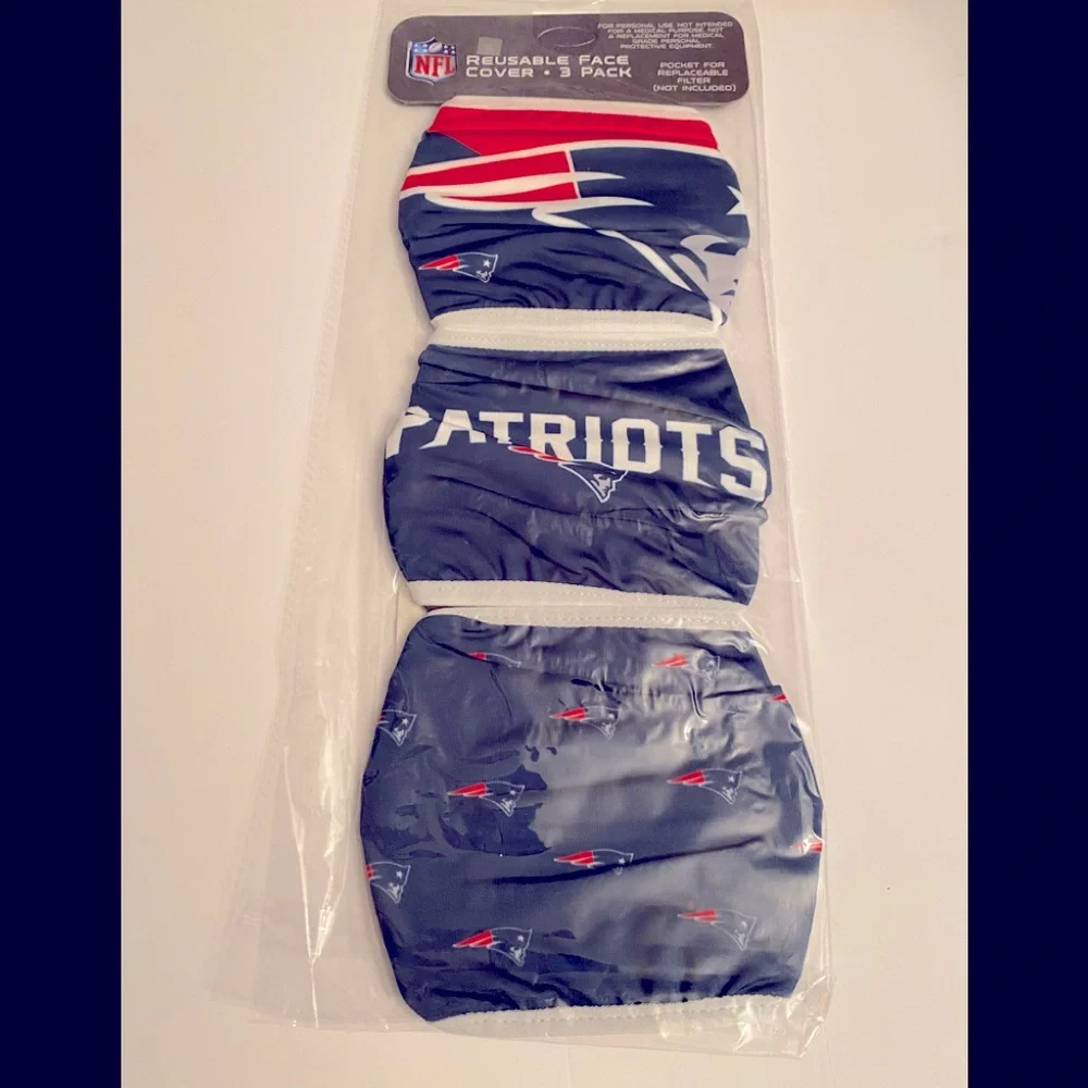 NFL New England Patriots Three Pack Face Masks